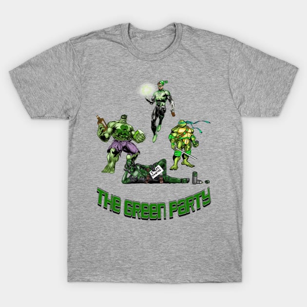 Green Party T-Shirt by Danispolez_illustrations